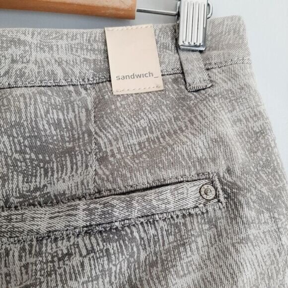 SANDWICH Oslo Slim Fit Pants Abstract Pattern Distressed Faded Sz M - Picture 9 of 13